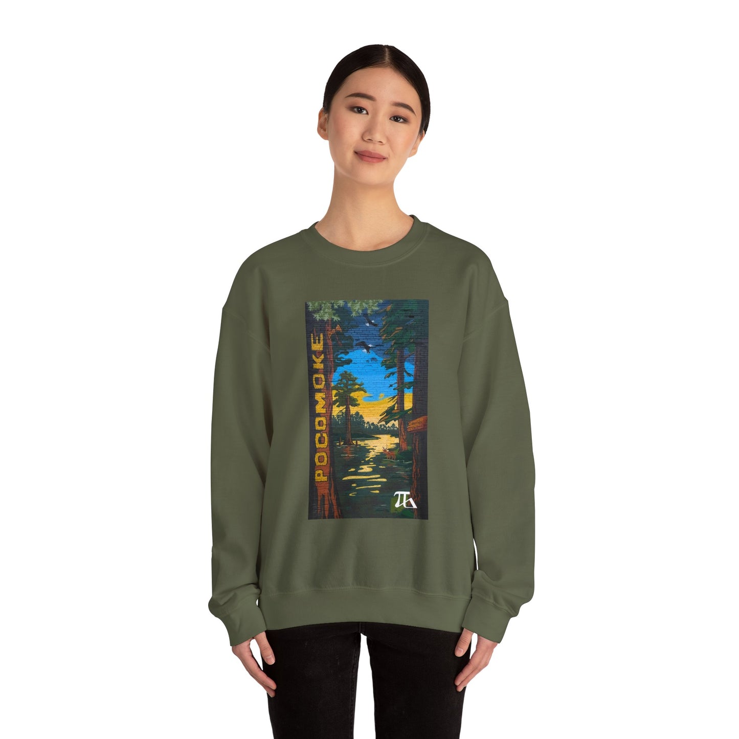 POCOMOKE Mural Unisex Heavy Blend™ Crewneck Sweatshirt